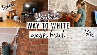 Fastest Way To White Wash Brick [upl. by Elamef]