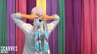 How to Tie a Head Scarf Side Scarf Pony [upl. by Eden]