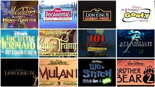 Disney animated direct to video sequels trailer logos 1994  2008 [upl. by Abebi308]