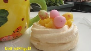 Recette de nids meringués au lemon curd [upl. by Cranston]