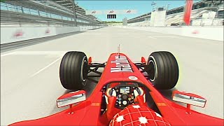 F2002 Michael Schumacher Onboard Lap At Indianápolis  assettocorsa [upl. by Gujral]