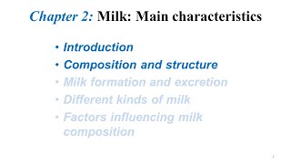 C201 milk composition and structure Dairy technology [upl. by Hadeis]