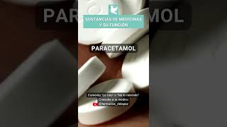 1 Paracetamol  Sustancias activas en medicinas y sus indicaciones PLM medicamentos [upl. by Nonnad]