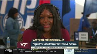 VT WBB segment from ACC TIPOFF Wenzel Micheaux and Ekh [upl. by Ennaitsirk]