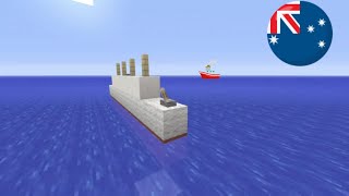 Britannic sinking in Minecraft [upl. by Sallie]