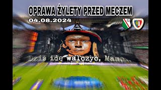 Dziś idę walczyć Mamo… OPRAWA ŻYLETY PRZED MECZEM LEGIA vs PIAST 04082024  Legia TV [upl. by Manbahs]