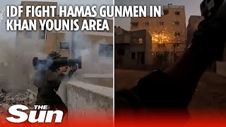 Givati Brigade battling Hamas gunmen in the Khan Younis area [upl. by Ajoop]