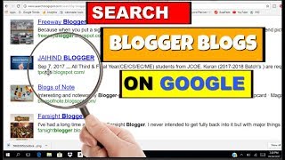 How to search Blogspot Blogs on google [upl. by Duston]