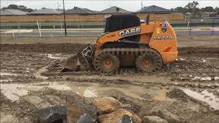 CAMSO OTT SKIDSTEER TRACKS ON CASE SR220 [upl. by Ahsienyt88]