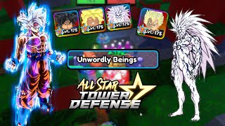 Unworldy Beings zone with 7 Stars  Roblox All Star Tower Defense [upl. by Nellek958]