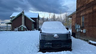 Off Grid Life with Ford F150 Lightning Pro Power During October Snowstorm [upl. by Ollecram]