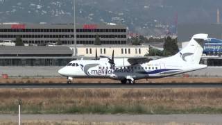 Melilla Airlines ATR42 ECIDG Take Off Malaga AGP [upl. by Manda]