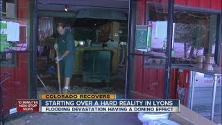 Lyons businesses fight to rise from flood [upl. by Kolva]