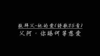 敬拜父祂的愛（詩歌25首，父阿你賜何等慈愛） [upl. by Anilek]