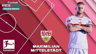 M MITTELSTÄDT facestats VfB Stuttgart How to create in PES 2021 [upl. by Zoara]