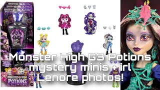 MONSTER HIGH NEWS New G3 Potions Mystery Minis revealed  IRL photos of Lenore Loomington [upl. by Weinstein311]