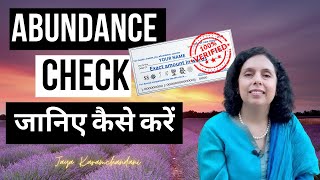 Magical abundance check technique जानिए कैसे करें इस तकनीक से समृद्धि हासिल Jaya Karamchandani [upl. by Limber]