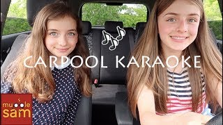 Sophia and Bellas CARPOOL KARAOKE 1 on Mugglesam [upl. by Aihcropal]