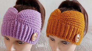 DIADEMA GORRO COLETERO A CROCHET TODAS LAS TALLAS [upl. by Davine]