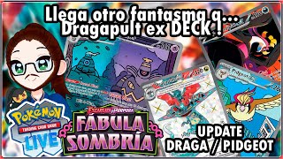 TCG LIVE  Dragapult  Pidgeot EX Update con Duskull family  Fabula Sombria [upl. by Lad]