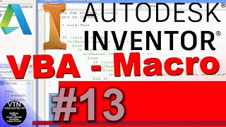 AutoDesk INVENTOR VBA 12  TabIndex [upl. by Fritze470]