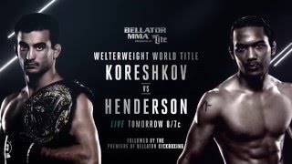 Bellator 153 Koreshkov vs Henderson Weigh Ins [upl. by Assenev]