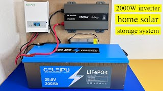 Complete installation home solar energy storage 24V system [upl. by Drofnil]