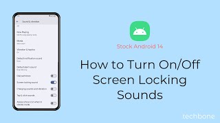 How to Turn OnOff Screen Locking Sounds Android 14 [upl. by Eirrot]