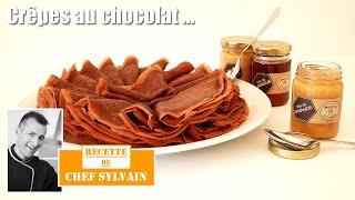 Crêpes au chocolat  Recette par Chef Sylvain [upl. by Cecilius]