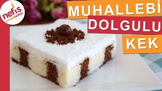 EN KOLAY Muhallebi Dolgulu Kek Tarifi [upl. by Mello]