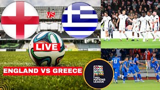 England vs Greece Live Stream Nations League Football Match Score Commentary Highlights Lions Vivo [upl. by Wald]