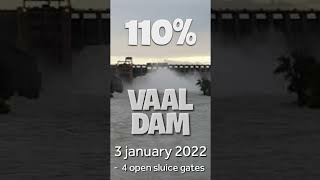 south africa  vaal dam 4 open sluice gates II [upl. by Nylcsoj]