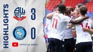 HIGHLIGHTS  Bolton Wanderers 30 Wycombe Wanderers [upl. by Terrie393]