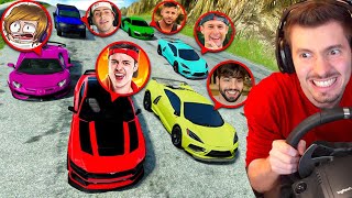 Destruindo CARROS DE YOUTUBERS na ladeira do BeamNG Drive [upl. by Calla]