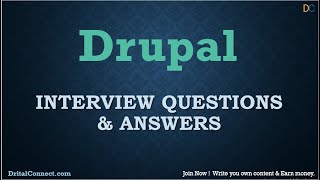 Drupal Interview Questions and Answers [upl. by Sugar]