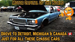 Junkyard Adventure To Detroit amp Canada With SprayWayCustoms For Old School Classic Cars amp Trucks [upl. by Annayram378]