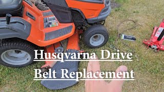 Husqvarna Riding Lawn Mower Drive Belt Replacement Fix LGT2654 [upl. by Okomot]