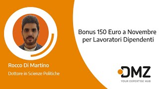 Bonus 150 Euro a Novembre per Lavoratori Dipendenti [upl. by Tap]