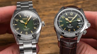 Two of the BEST Field Watches Under 1000  What Seiko Alpinist is Better SPB121 vs SPB155 [upl. by Ohcamac]