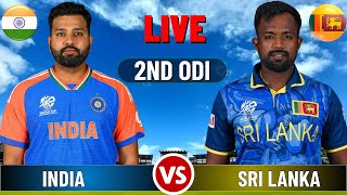 Live India vs Sri Lanka 2nd ODI  IND vs SL Live Cricket match Today [upl. by Thormora]