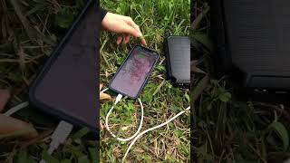 T11W Solar Charger Wireless Charging alibaba cheapprice review powerbank [upl. by Naig436]