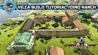 ARK Survival Evolved  How to Build a Large House with Dino Pen  Villa Base Design No Mods [upl. by Ehc]