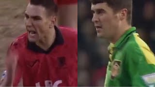 Wimbledon FC vs Manchester United  Vinnie Jones vs Roy Keane  Pretty tough games back in the days [upl. by Yeclek]