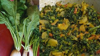 Mooli Ke Patte Ka Saag  Healthy Winter Recipe [upl. by Kohcztiy]