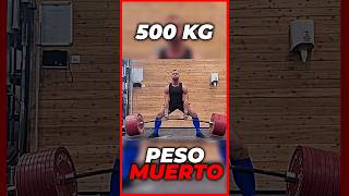 HA LEVANTADO 500kg 😨 pesomuerto powerlifting [upl. by Obnukotalo]