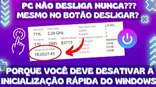 Seu PC NUNCA Desliga de Verdade Veja Porque Você Deve DESATIVAR a Inicialização Rápida do Windows [upl. by Rednave]