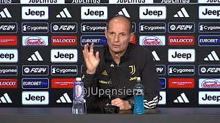 Conferenza stampa ALLEGRI pre JuveVerona quotNessuno vuole cacciare indietro la parola Scudetto maquot [upl. by Ecnarrot]