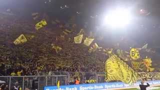 Borussia Dortmund  VfB Stuttgart 22 Südtribüne Gelbe Wand Youll never walk alone [upl. by Eelydnarb]