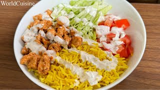 Chicken and Rice  Halal Cart Style Recipe by World Cuisine [upl. by Wernick]