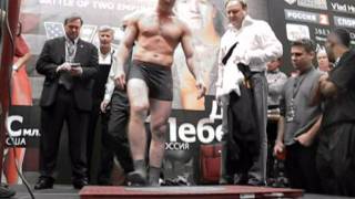 Roy Jones jr vs Denis Lebedev Weigh in Video [upl. by Schaab]